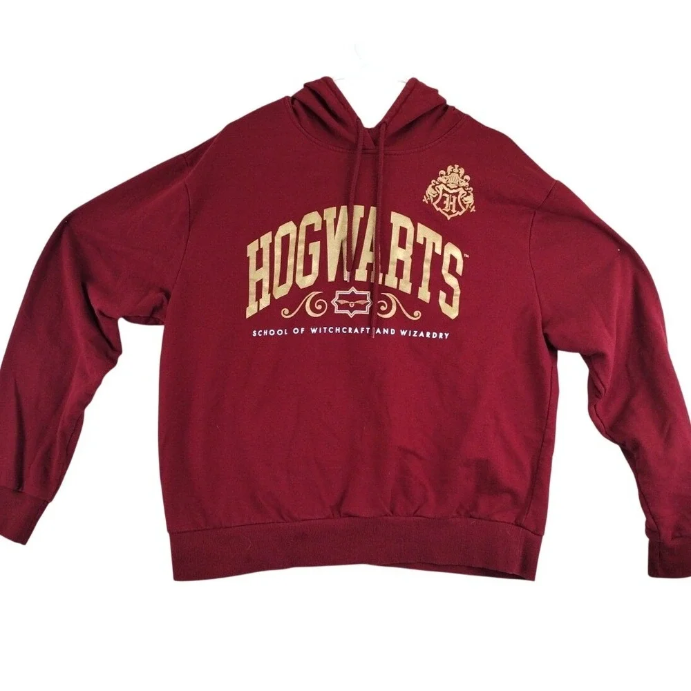 Kids Harry Potter Hogwarts School‎ of Witchcraft Wizardry Maroon Hoodie XXXL